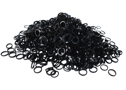 Picture of Show Tech Latex Bands Medium Black - 1000 pcs Top Knot Bands